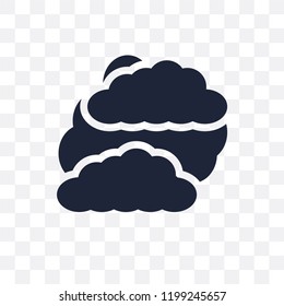 Clouds transparent icon. Clouds symbol design from Weather collection. Simple element vector illustration on transparent background.