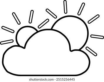 clouds and two suns, simple, nice and suitable for design materials