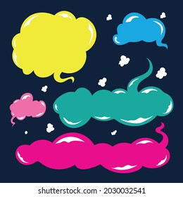 variante de nubes con estilo emergente