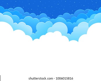 Clouds vector background