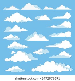 Clouds Vector Background Assets illustration