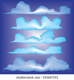 clouds vector collection back ground