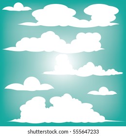 clouds vector collection back ground