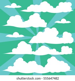 clouds vector collection back ground