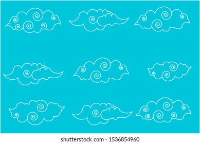 Clouds vector design in the background