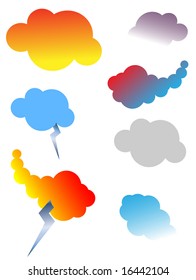 clouds vector in every weather condition
