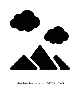 clouds vector glyph flat icon 