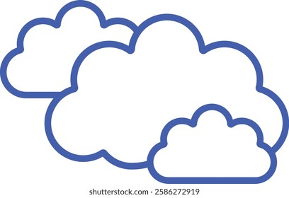 Clouds vector icon. Can be used for printing, mobile and web applications.