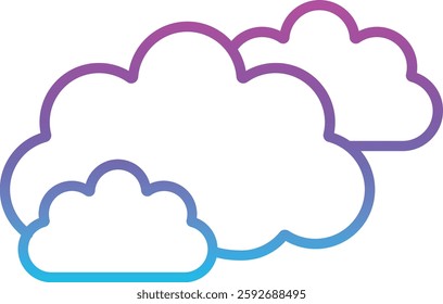 Clouds vector icon. Can be used for printing, mobile and web applications.