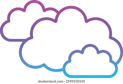 Clouds vector icon. Can be used for printing, mobile and web applications.