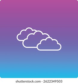 Icono de Vector de nubes. Se puede utilizar para aplicaciones de impresión, móviles y de Web.