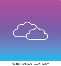 Ícone de vetor de nuvens. Pode ser usado para impressão, aplicativos móveis e da Web.