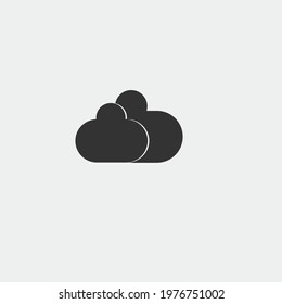 Clouds vector icon illustration sign
