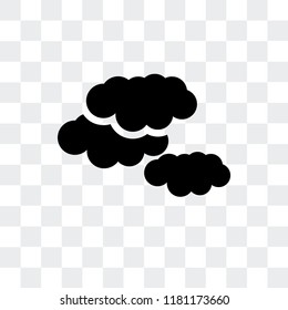 Clouds vector icon isolated on transparent background, Clouds logo concept