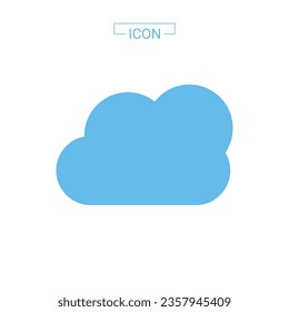 Clouds vector icon isolated on white background