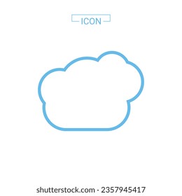 Clouds vector icon isolated on white background