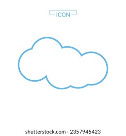 Clouds vector icon isolated on white background