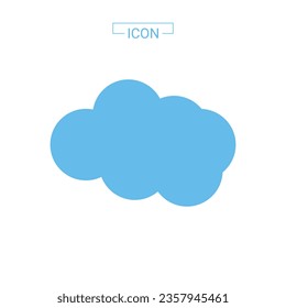 Clouds vector icon isolated on white background