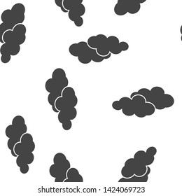 Clouds vector icon. A symbol of the sky seamless pattern on a white background.