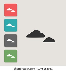 Clouds - vector icon. Symbol for web, infographics, print design and mobile UX/UI kit. Vector illustration, EPS10.