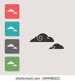 Clouds - vector icon. Symbol for web, infographics, print design and mobile UX/UI kit. Vector illustration, EPS10.
