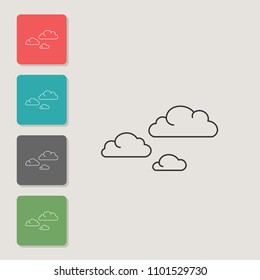 Clouds - vector icon. Symbol for web, infographics, print design and mobile UX/UI kit. Vector illustration, EPS10.