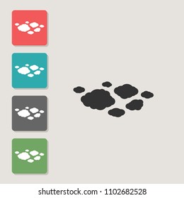 Clouds - vector icon. Symbol for web, infographics, print design and mobile UX/UI kit. Vector illustration, EPS10.