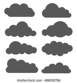 clouds vector icons