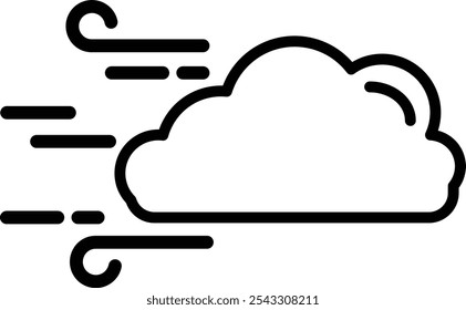 Ícone Detalhado de Ilustração de Vetor de Nuvens