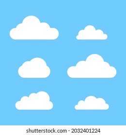 Clouds. Vector illustration. Sky elements.
