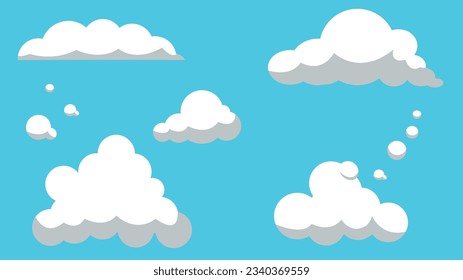 clouds in vector illustrations, illustration of clouds, sky illustration, clouds drawing, nubes vector