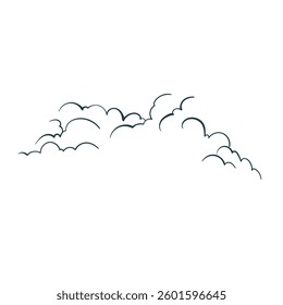 clouds vector line isolated design element