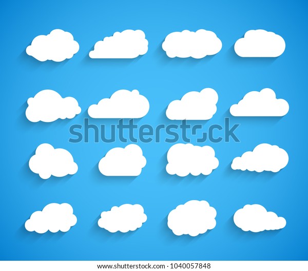 Clouds Vector Set Sky Clouds Icon Stock Vector (Royalty Free ...