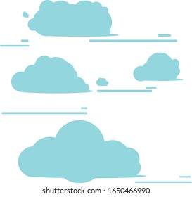 Clouds Vector Set For Stock Image Or Animation For After Effect