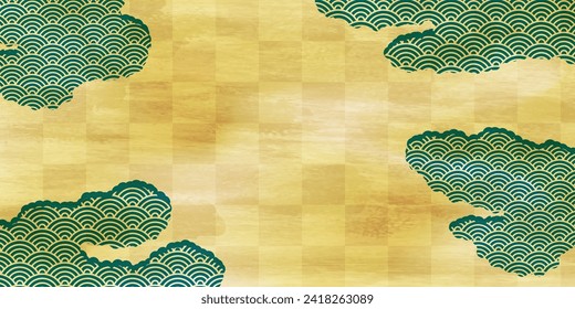 Clouds Waves Japanese Pattern Background