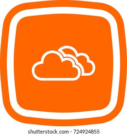 Clouds, weather, icon, oval square  sign.