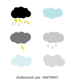 clouds Weather illustration isolated in a white background