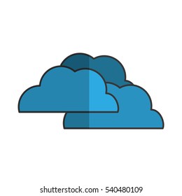 clouds weather related icon image vector illustration design 