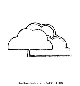 clouds weather related icon image vector illustration design 