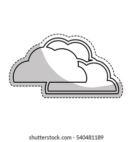 clouds weather related icon image vector illustration design 