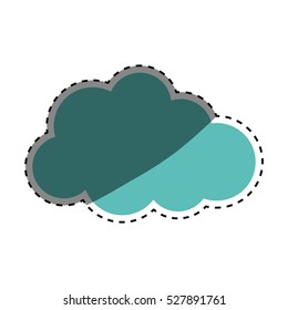 Clouds weather sky icon vector illustration graphic design