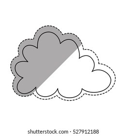 Clouds weather sky icon vector illustration graphic design