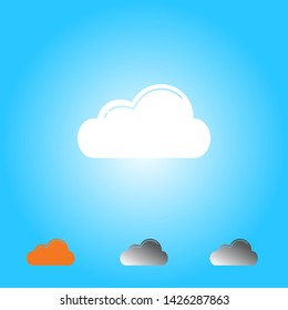 clouds weather, Vector Illustration Flat Style - Vector