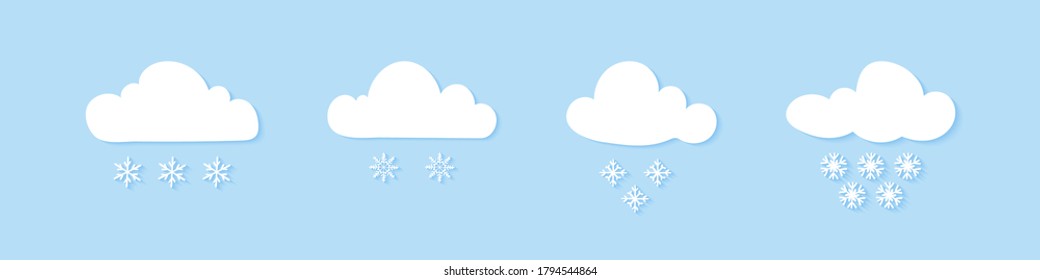 Clouds. Clouds weather. Winter clouds. Vector illustration