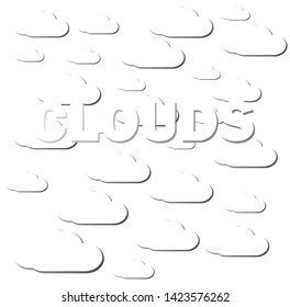 clouds white background vector design. shape illustration.