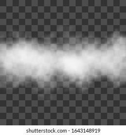 Clouds, white fog, smog on transparent background. Vector effect mist and smoke.