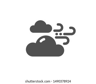 Clouds with wind sign. Windy weather icon. Sky symbol. Classic flat style. Simple windy weather icon. Vector