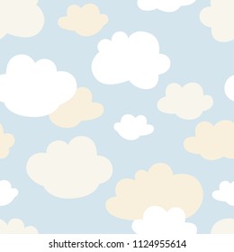 clouds yellow blue pattern