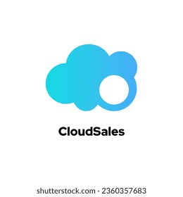CloudSales - Incorporates a clouds logo template with vector icon elements, symbolizing cloud storage logo concepts.