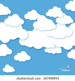 Cloudscape minimalist vector template